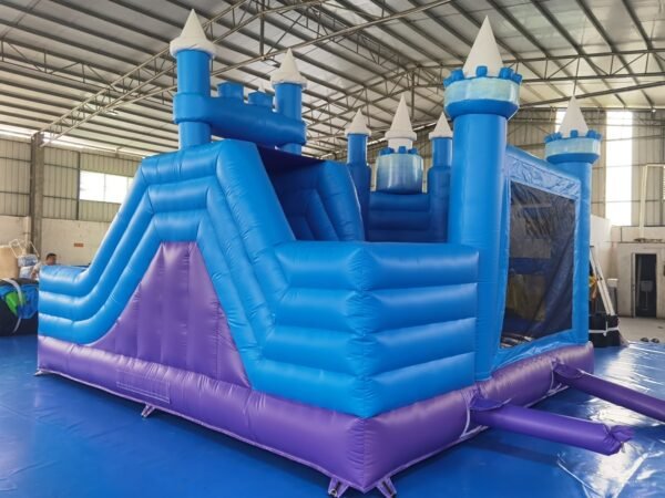 frozen themed bouncy castle and slide for hire