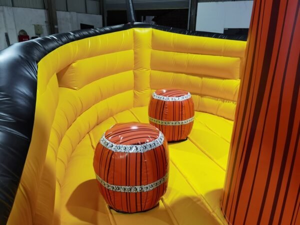 pirate ship bouncy castle with slide to hire