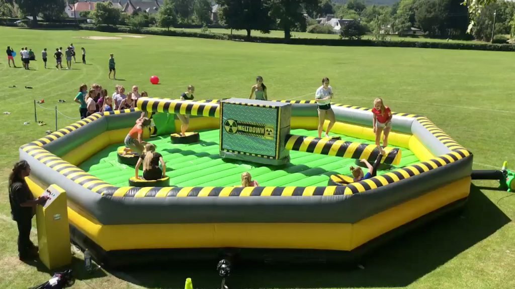 total wipe out last man standing inflatable game to hire