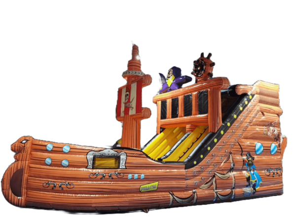 pirate ship bouncy castle with slide