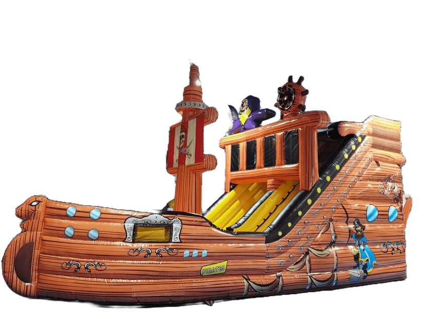 pirate ship bouncy castle with slide