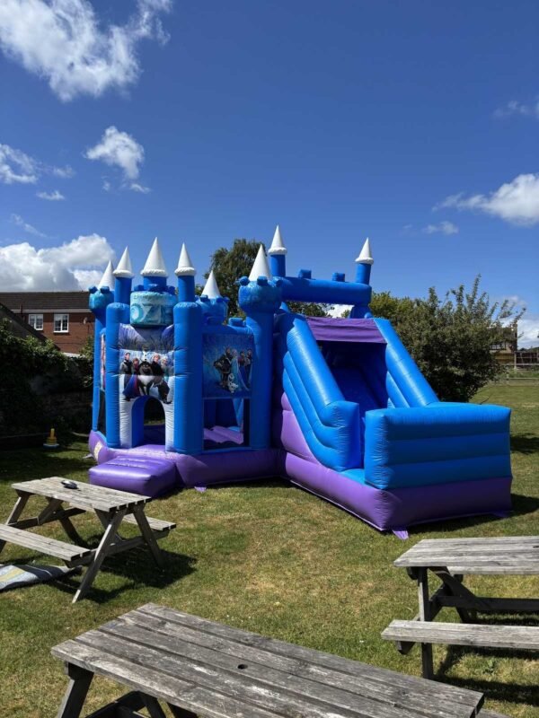 Frozen themed bouncy castle & slide