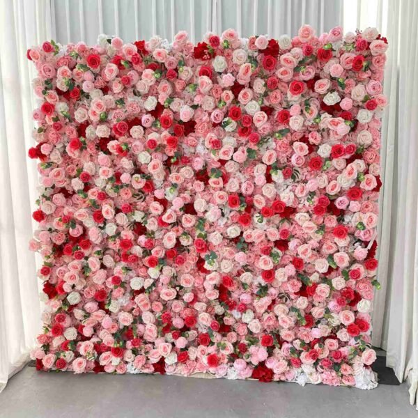 mixed rose flower wall to hire
