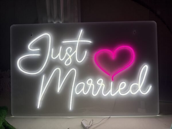 just married neon to hire