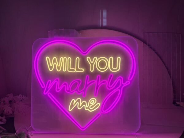 will you marry me neon light for hire