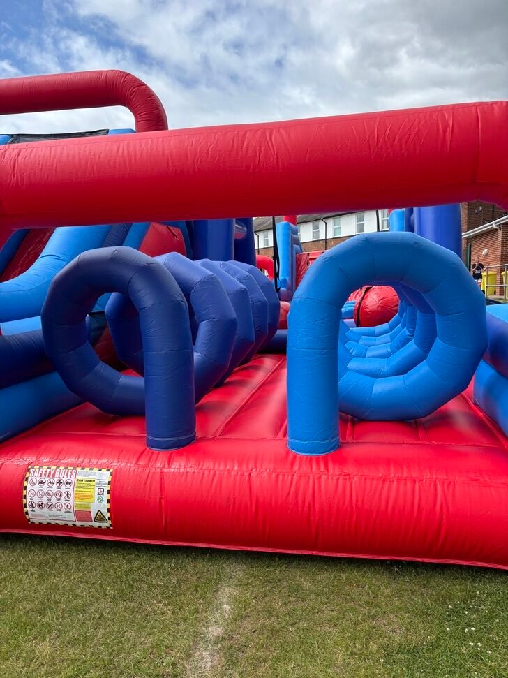 Spiral obstacle challenges close up