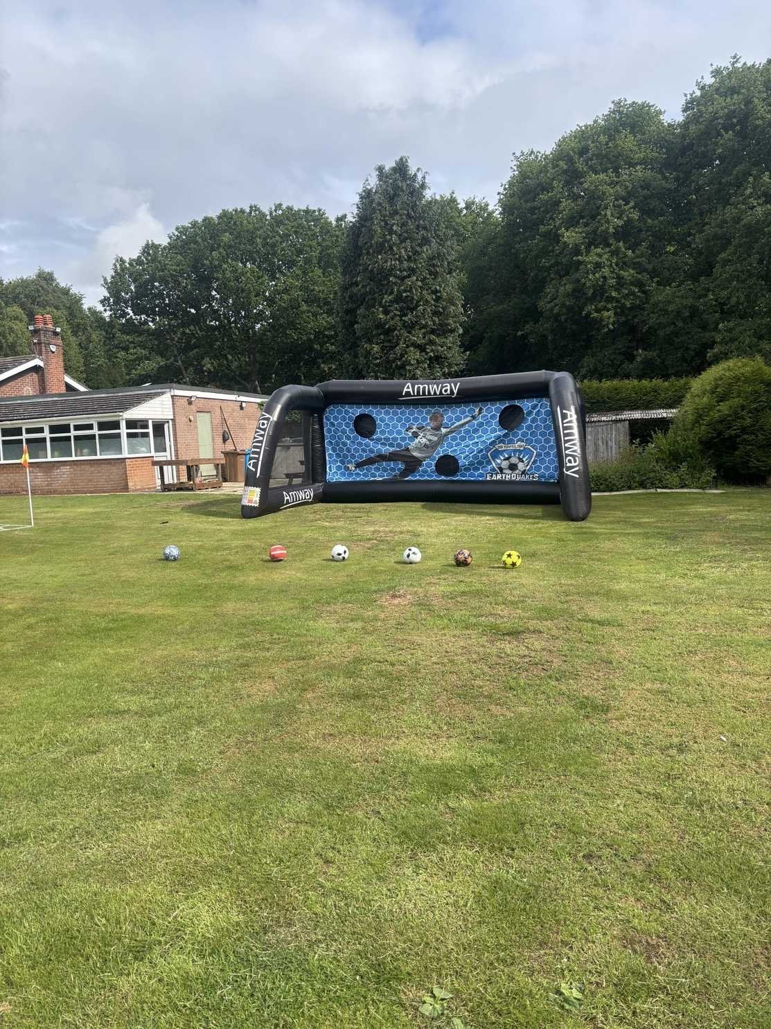 Inflatable penalty shootout at event