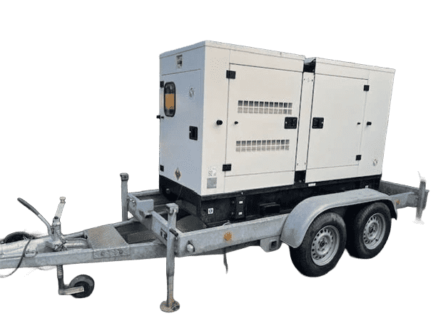 60kVA silent diesel generator side view