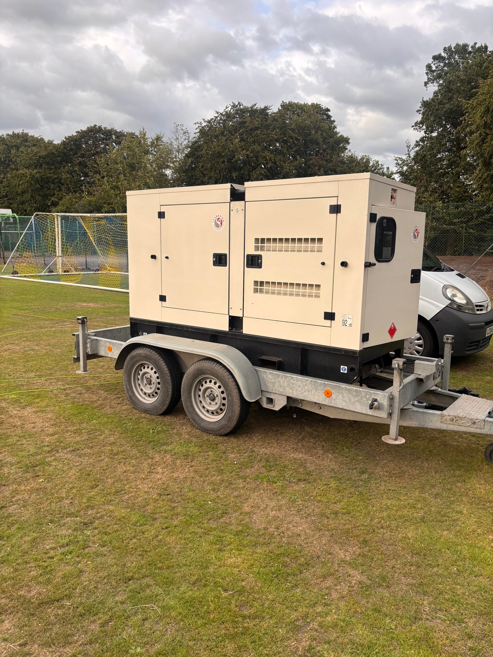 60kVA generator deployed at outdoor event, East Yorkshire