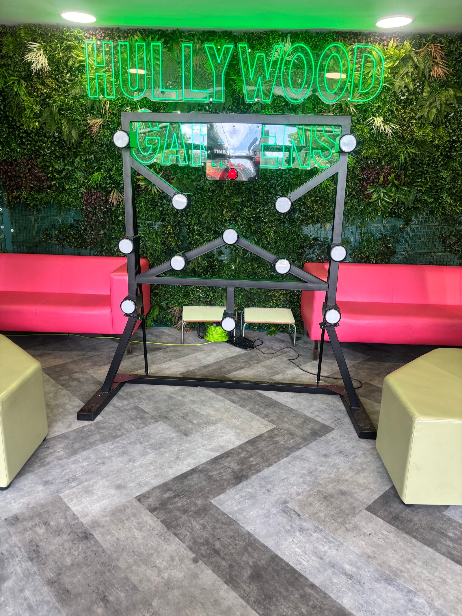 BATAK Reaction Game Hire Hull real event setup at Hollywood Gardens
